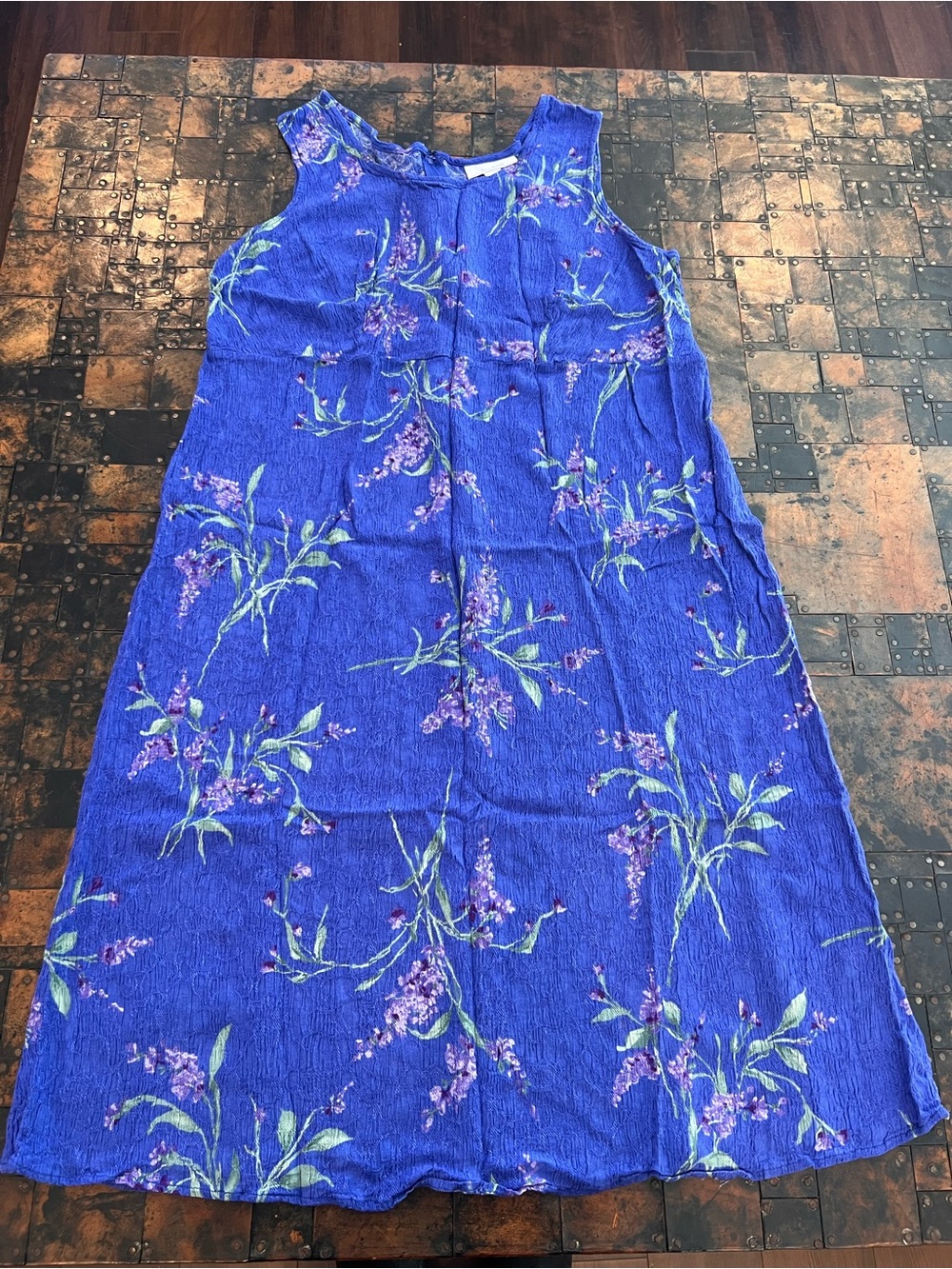 dressbarn Royal Blue Floral Sleeveless Sundress
